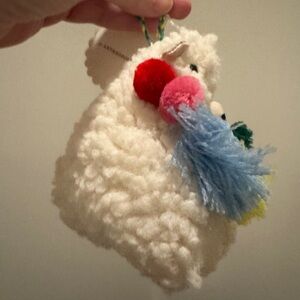 Colorful Pom Pom Plush bear ornament